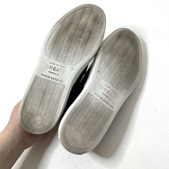 GREATS Wooster Leather Black Slip On Sneakers - Picture 5 of 5